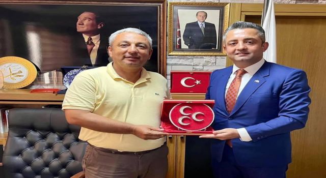 Mehmet Fatih Özdokur, Türkmen Belediye Başkanı Veli Fidan'ı ziyaret etti