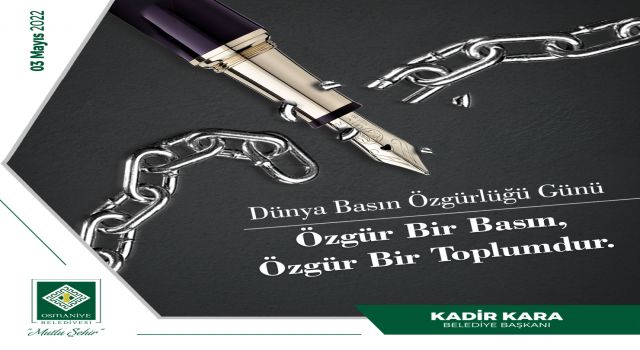 Osmaniye Belediye Başkanı Kadir Kara, Dünya Basın Özgürlüğü Gününü kutlamış bu vesile ile tekrar soruyoruz Kadir Başkan 7,5 milyon nerede?