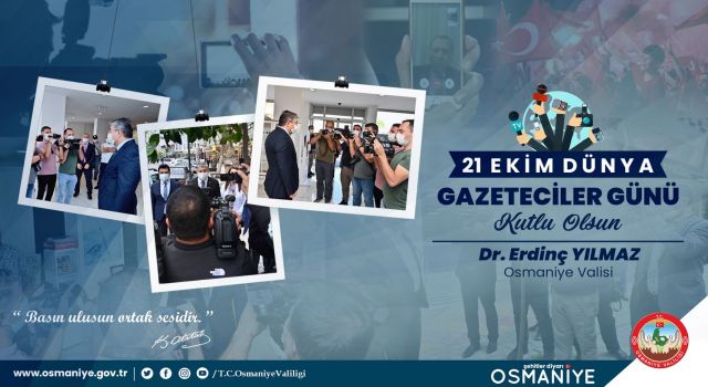 Osmaniye Valisi Erdinç Yılmaz, Dünya Gazeteciler Gününü kutladı