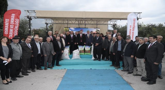 Osmaniye'de çiftçilere buğday tohumu dağıtıldı