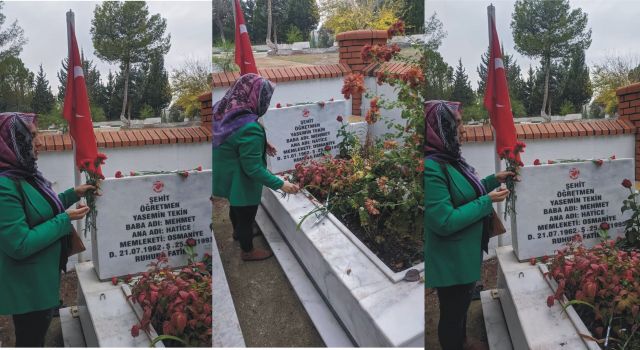 Şehit Öğretmen Yasemin Tekin, kabri başında anıldı