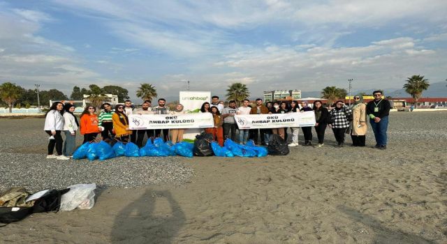 OKÜ AHBAP Kulübü Üyelerinden 'Kirletme Temizle' etkinliği