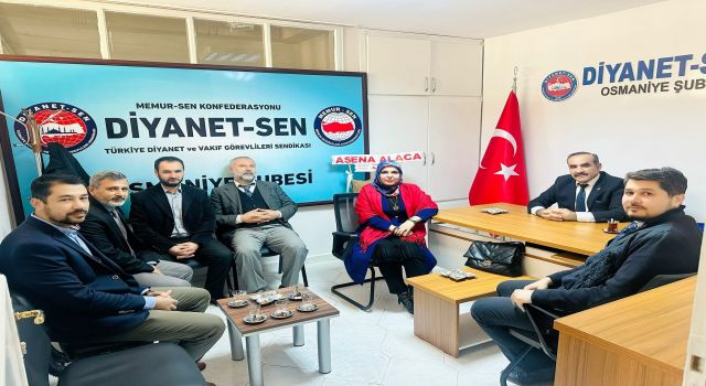 Asena Alaca, Diyanet-Sen Osmaniye Şubesini ziyaret etti