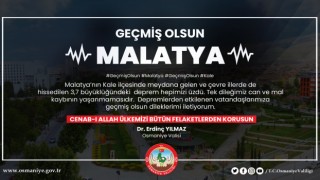 Vali Erdinç Yılmaz'dan Malatya'nın Kale ilçesi için "Geçmiş olsun" mesajı