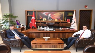 İbrahim Baz'dan OKÜ Rektörü Turgay Uzun'a ziyaret