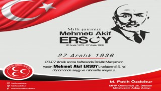 MHP Milletvekili A. Adayı Özdokur, Mehmet Akif Ersoy'u vefatının 86. yılında andı