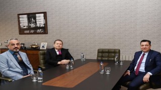 OKÜ Rektörü Turgay Uzun, Mustafa Baştuğ'u ziyaret etti