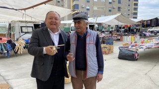 Ömer Tarhan, Salı Pazarı esnafını ziyaret etti