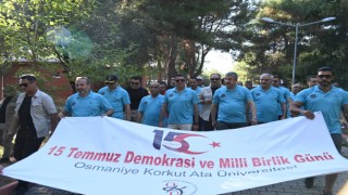 Osmaniye'de 15 Temmuz şehitlerini anma doğa yürüyüşü etkinliği