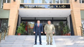 OKÜ Rektörü Uzun, Garnizon Komutanı Çalışkanlar'ı ziyaret etti